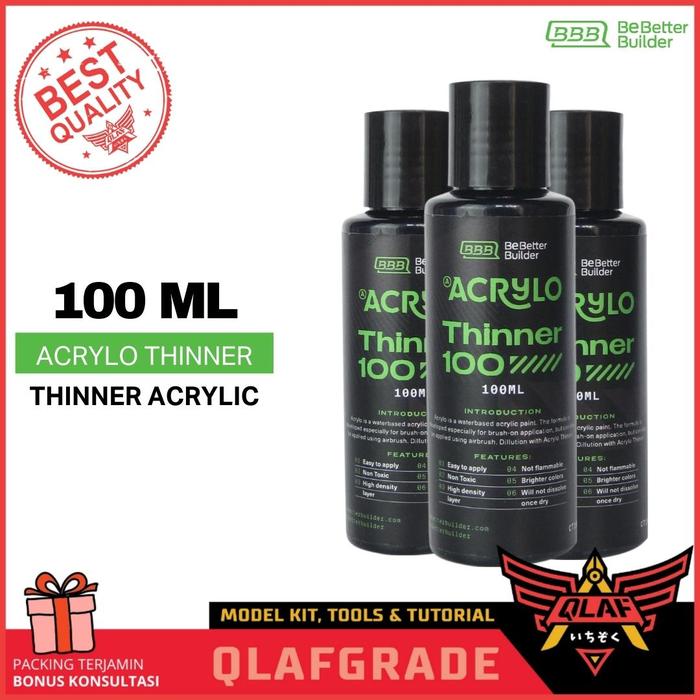 Gambar ACRYLO THINNER 100 MEDIUM thinning cat hand air brush gundam model kit dari Wahkhilaf undefined Tokopedia