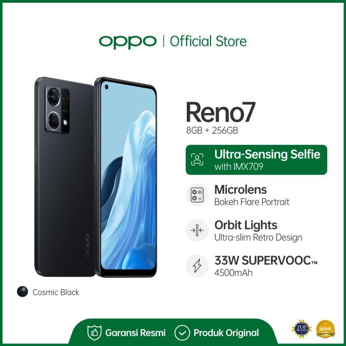 Gambar OPPO Reno7 4G 8/256GB Smartphone (Garansi Resmi) - Orange - Hitam dari Ajutoko undefined Tokopedia