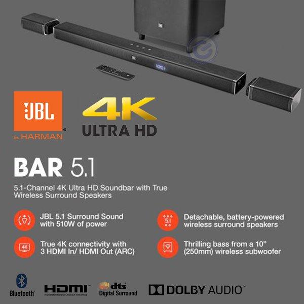 Jual JBL Bar 4K Ultra-HD Bluetooth Soundbar DTS Dolby Surround - Main Image