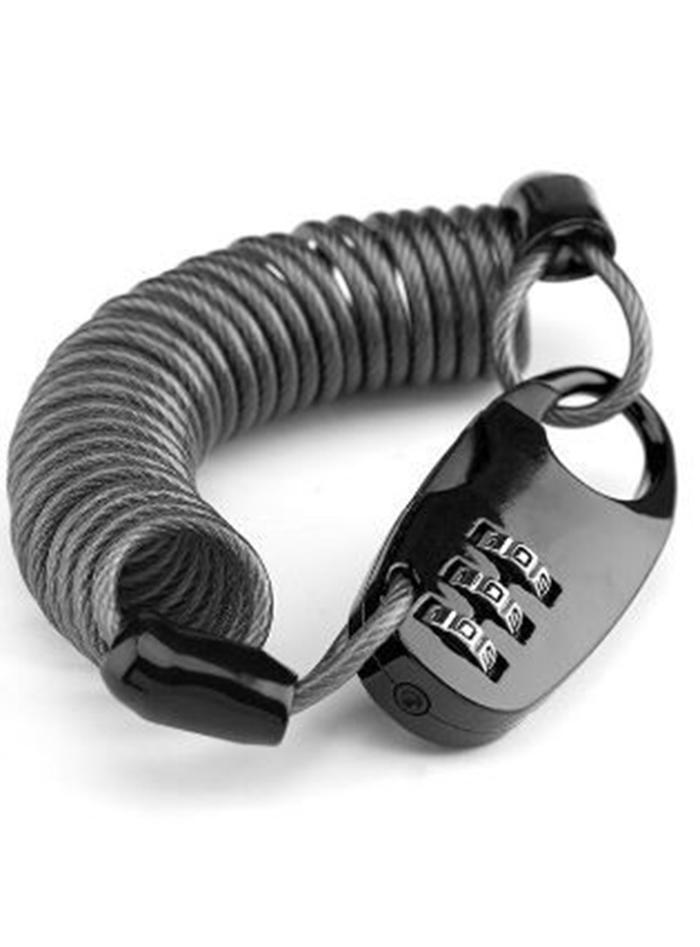 Gambar Kunci Gembok Helm Sepeda Rockbros T520 Bicycle 3 Digits Code Portable - Hitam dari Rockbrosindo undefined Tokopedia