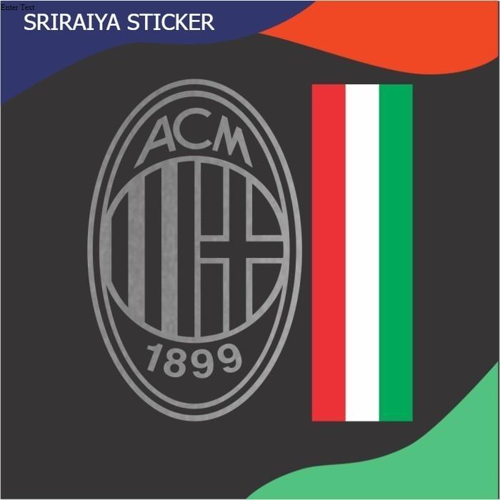 Gambar CUTTING STIKER MILANISTI LOGO DAN BENDERA ITALY - Silver, 15x16 cm dari SRIRAIYA.STICKER undefined Tokopedia