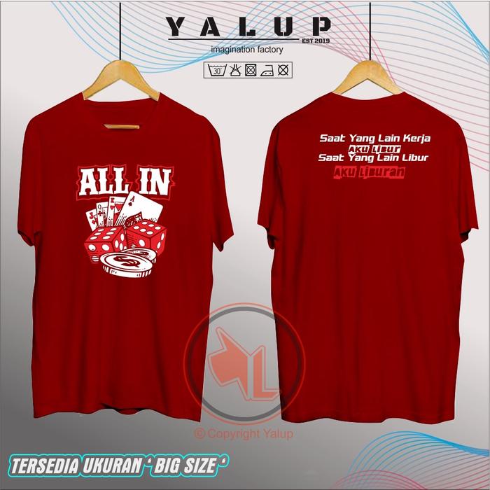 Gambar Kaos Game All In Card Game Playing Cards Poker Player - MARUN, S dari YALUP STORE undefined Tokopedia