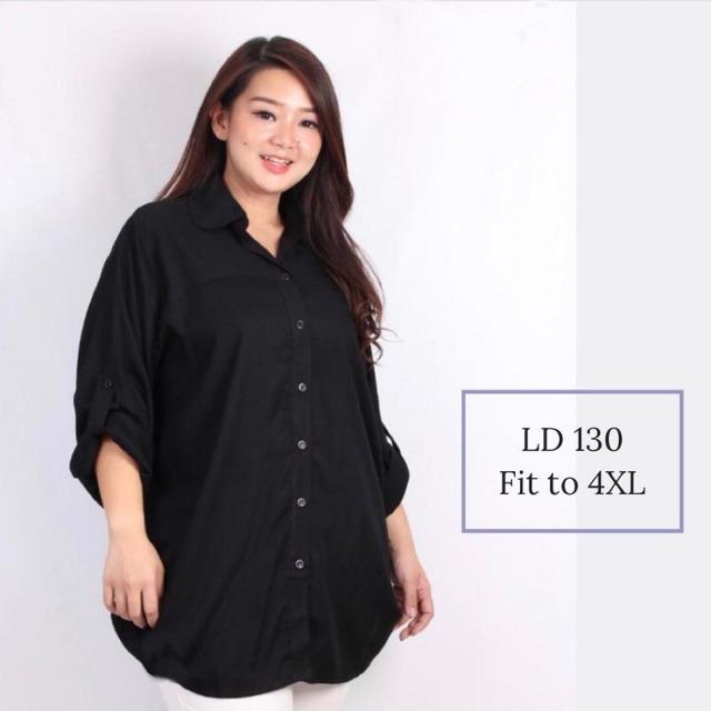 Gambar LD 130 Fit to 4XL fashion wanita kemeja bigsize baju kantor baju kerja dari Topdear undefined Tokopedia