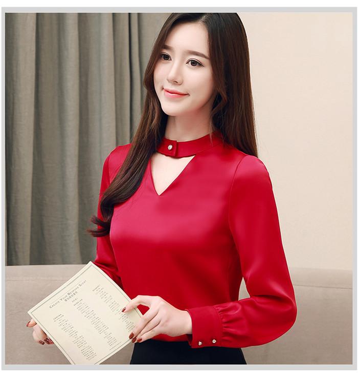 Gambar BrayVill Baju Wanita Atasan Blouse Style Korea Model JENNIE - Merah, XXL dari BRAYVILL undefined Tokopedia
