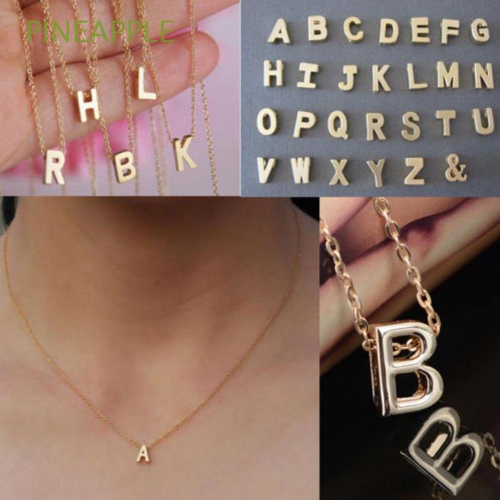 Gambar Kalung s 26 Huruf Alfabet Inggris Lapis Emas Untuk Pria Dan Wanita dari Taspedia Store undefined Tokopedia