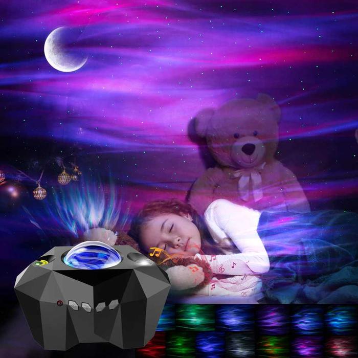 Gambar Lampu Proyektor Tidur Starry Sky Bluetooth Speaker - AC6923 Pookin - Hitam dari ERAR Shop undefined Tokopedia