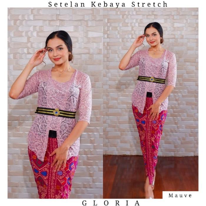 Gambar Setelan Kebaya Kutubaru Stretch Twotone Gloria - Mauve, S dari Jasmine Kebaya Bali undefined Tokopedia