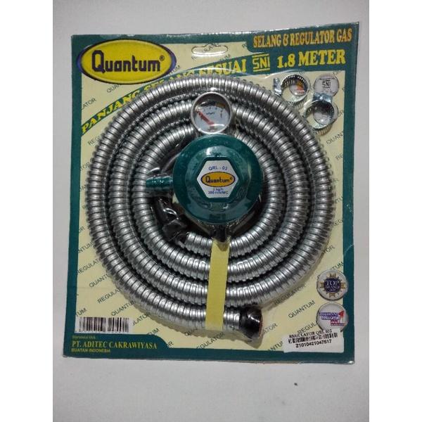 Gambar Quantum QRL-142 selang & Regulator kompor gas Regulator tekanan rendah - Quantum, Standar dari TB Riki Putra undefined Tokopedia