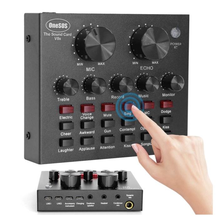 Gambar Soundcard V8 Mixer Audio USB External Sound Card V8 Live Bluetooth dari blackwoods undefined Tokopedia