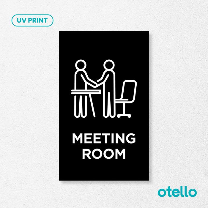 Gambar Otello Sign Ruang Meeting Room Label Akrilik Tempel Signage Petunjuk - Dasar Hitam, 12 x 20 cm dari Otello Studio undefined Tokopedia