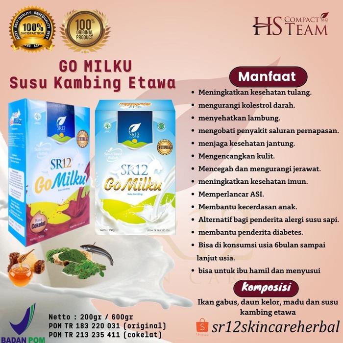 Gambar NSD62 - GO MILKU SR12 SUSU KAMBING ETAWA HALAL BPOM MENINGKATKAN KESEH dari novitashanda undefined Tokopedia