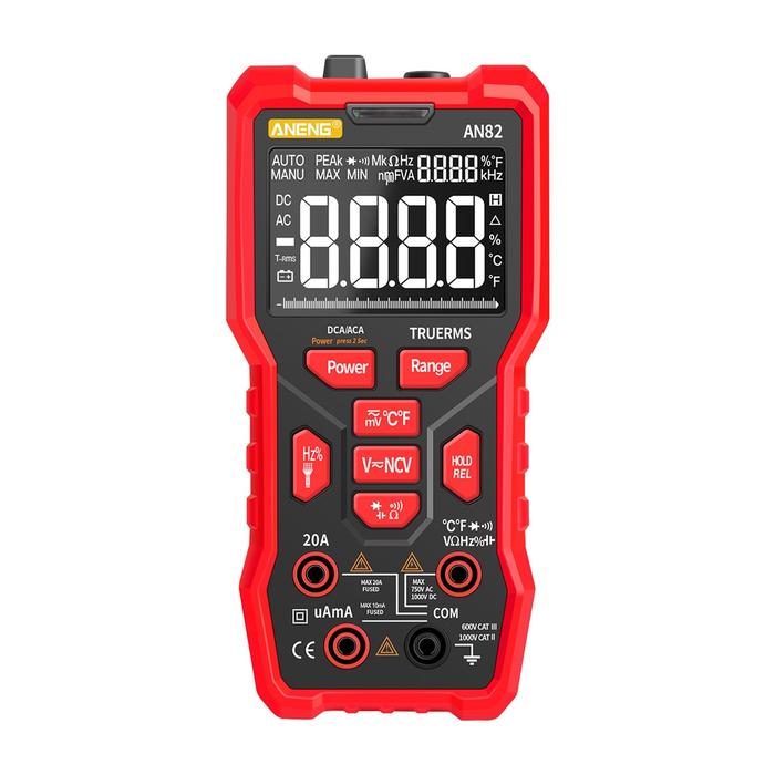 Gambar New Multimeter Digital Layar VA Hitungan 9999 Presisi Tinggi TRMS NCV - Merah, Model standar dari Sam InotJKT undefined Tokopedia