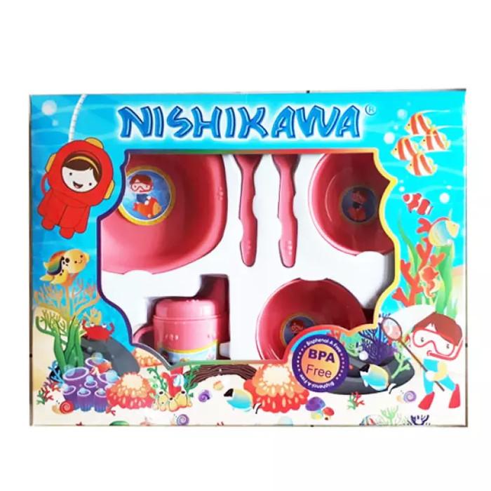 Gambar Tempat Makan Bayi Nishikawa 8110 Feeding Set - Alat Makan Bayi Set - Merah Muda dari PlasaMainan undefined Tokopedia