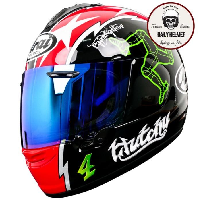 Gambar Arai Vector-X HUTCHINSON TT Visor Iridium Semi Blue Original - XL - M dari Daily Helmet undefined Tokopedia