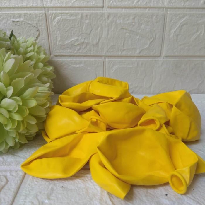 Gambar BALON KARET Doff 12" Tebal 3.2 gram Dekorasi Ultah Anak Birthday Party - Kuning dari Goodiebag Unike undefined Tokopedia