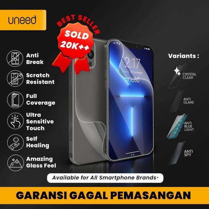 Gambar Uneed Hybrid Pro Anti Gores Anti Break Samsung Galaxy A7 2018 - Clear, Back 1pcs dari Uneed Indonesia undefined Tokopedia