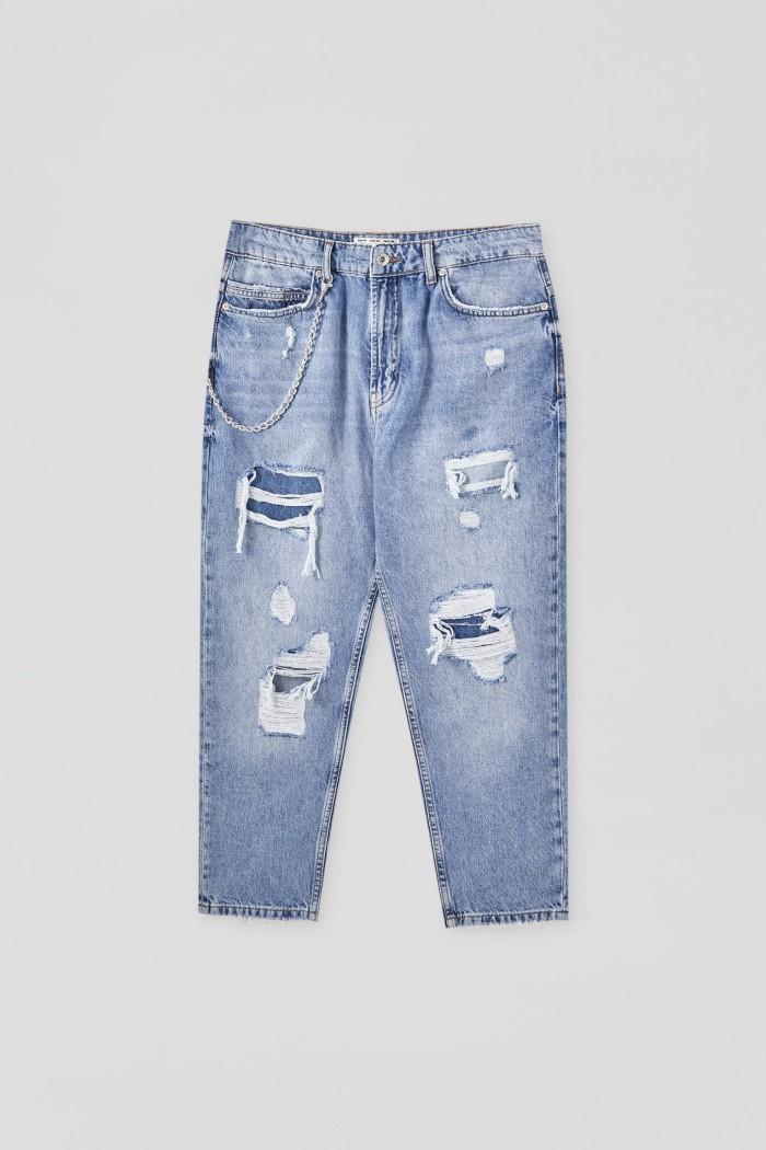 Carrot Fit Jeans Pull And Bear Ripped Jeans Ripped Jeans Pull And