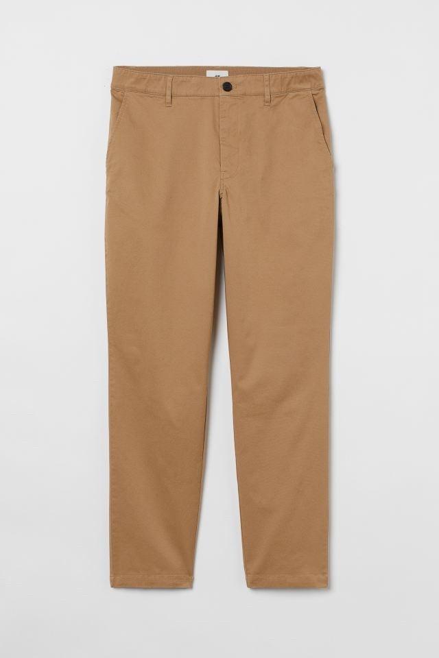 Gambar SLIM FIT CROPPED COTTON CHINOS BROWN H&M ORIGINAL - Brown, 36 - Brown, 36 dari Nowdoaction undefined Tokopedia