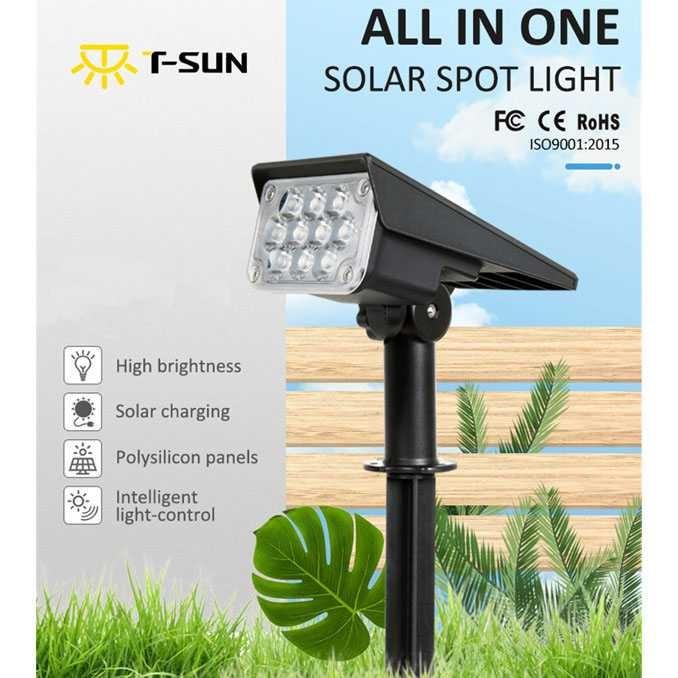 Gambar T-SUN Lampu Taman Outdoor Solar Power Waterproof 10 LED - TS-G2202 - Warm White dari za acc undefined Tokopedia
