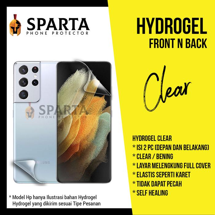 Gambar HYDROGEL XIAOMI REDMI NOTE 9 PRO DEPAN BELAKANG ANTI GORES FULL SCREEN - Clear Bening, Hydrogel dari Sparta Official undefined Tokopedia