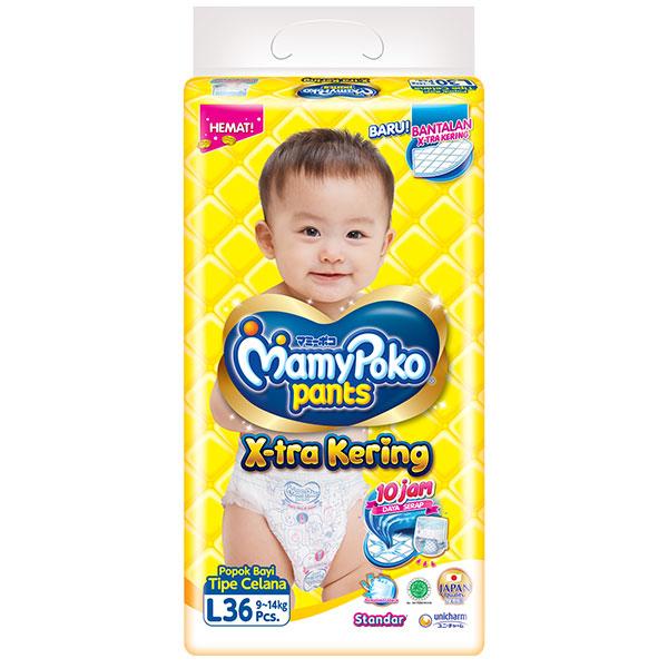Promo Harga Mamy Poko Pants Xtra Kering L36 36 pcs - Tokopedia