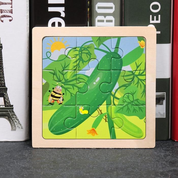 Gambar Opparel - PUZZLE PETAK PART 1 - Mainan Edukasi Wooden Kayu Mini Toy 3D - #12 - CUCUMBER dari Alimama_NEW undefined Tokopedia