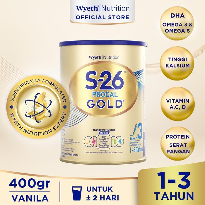 Gambar S-26 Procal GOLD Tahap 3 Susu Pertumbuhan Anak Usia 1-3 Tahun 400 Gram dari alkahfistore04 undefined Tokopedia