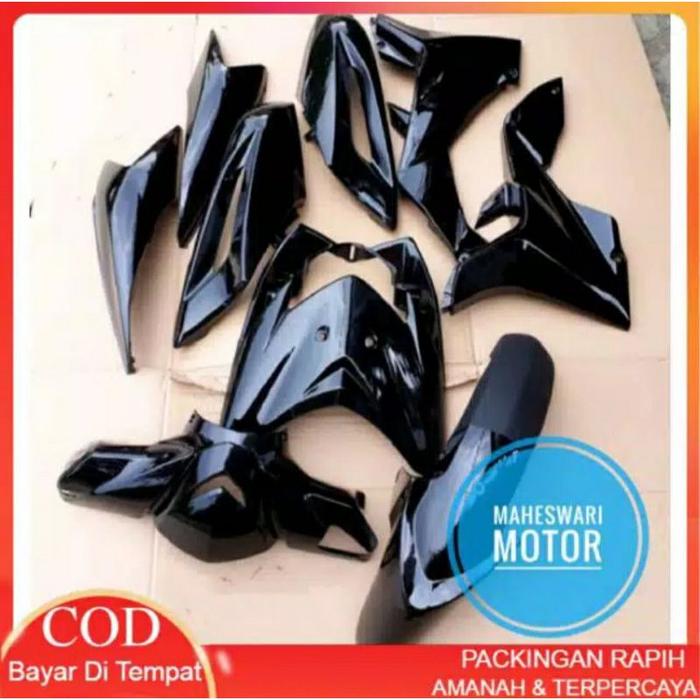 Gambar Full Body Halus / Cover Body Motor Honda Blade Lama Hitam & oren - Hitam dari ALL-NEW-SPAREPART undefined Tokopedia