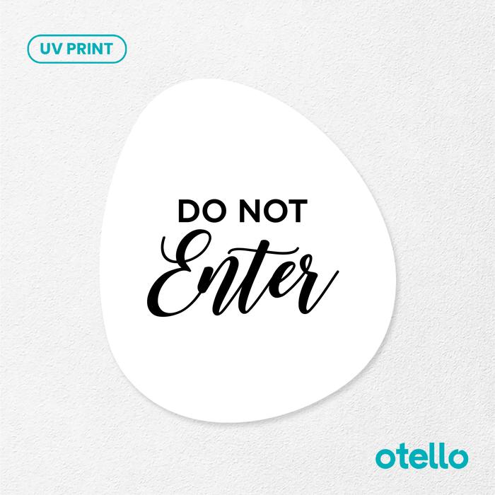 Gambar Tulisan Do Not Enter Sign Board Akrilik Tempel Signage Dinding Papan - Stone Putih, 20 cm dari Otello Studio undefined Tokopedia
