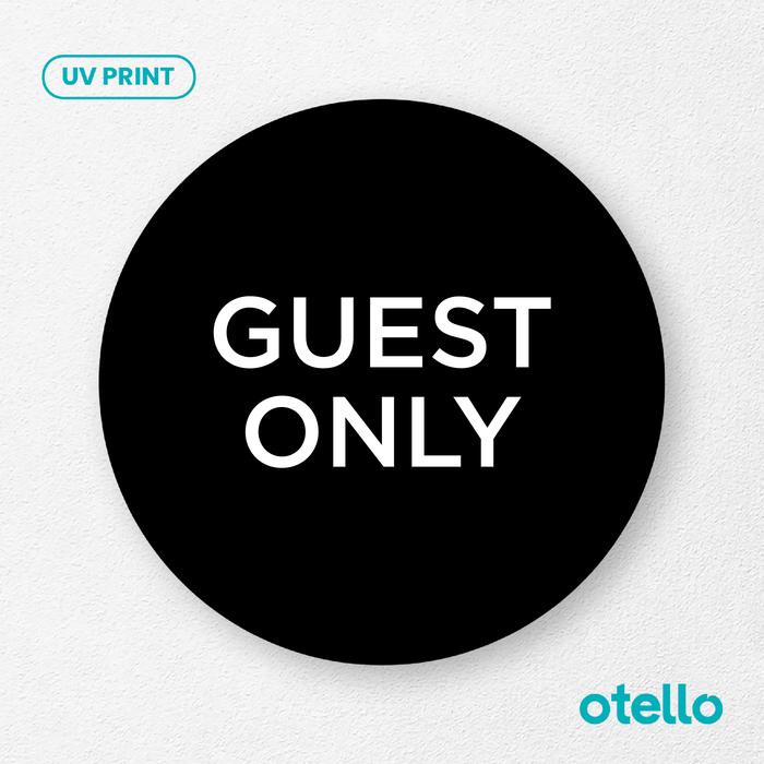 Gambar Guest Only Sign Board Akrilik Tempel Signage Dinding Papan Acrylic - Bulat Hitam, 25 cm dari Otello Studio undefined Tokopedia