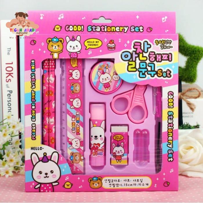 Gambar [TA] Alat Perlengkapan Tulis Anak / Stationery Set Anak - Pink dari TEGUH ABADI undefined Tokopedia