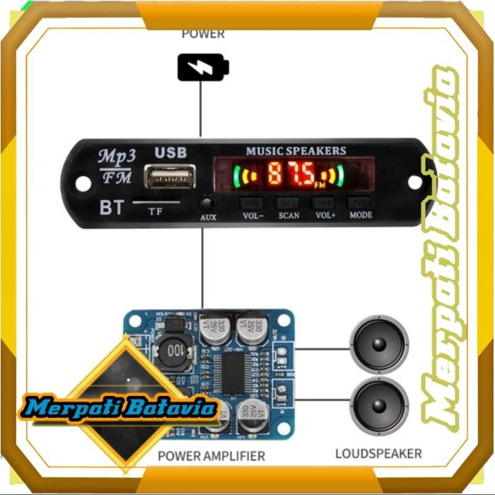 Jual Kit Modul Mp3 Bluetooth 12V Mp4 FM Radio AUX TF Card USB Media ...