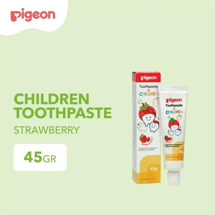 Gambar PIGEON Toothpaste Orange Flavour - Strawberry 45Gr | Pasta Gigi Bayi - Strawberry Flav dari POVSTOREID undefined Tokopedia