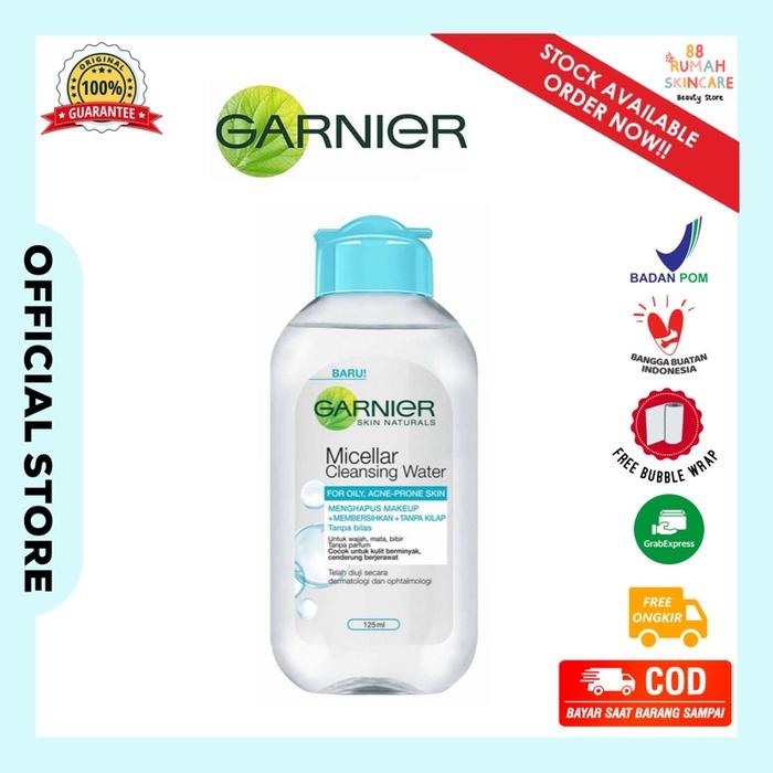 Gambar GARNIER Micellar Water Pink | Blue Biru | Bi-phase Oil | Vit C Kuning - Biru 125ml dari Rumah Skincare 888 undefined Tokopedia