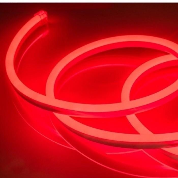 Gambar PAKET LAMPU LED NEON FLEX 220V WATERPROOF LENGKAP - NEON MERAH, PAKET 10M+SOKET dari Sudut elektrik undefined Tokopedia