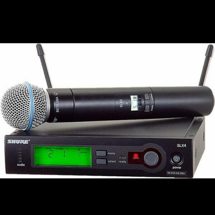 SHURE シュア ワイヤレスシステム SLX4、SLX2 BETA 58A Abr Mic