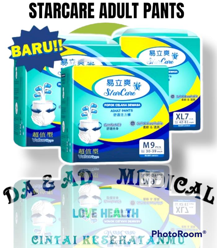 Gambar Popok Diaper Diapers Dewasa Celana Ukuran M L XL Merk StarCare - M 9 dari DA&AD MEDICAL undefined Tokopedia