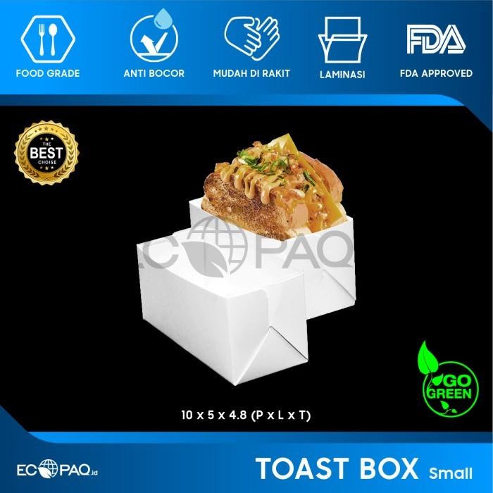 Gambar Box Roti Bakar - Kotak Dus Roti Bakar - Toast - (Tanpa Tutup) - Putih dari Ecopaq undefined Tokopedia