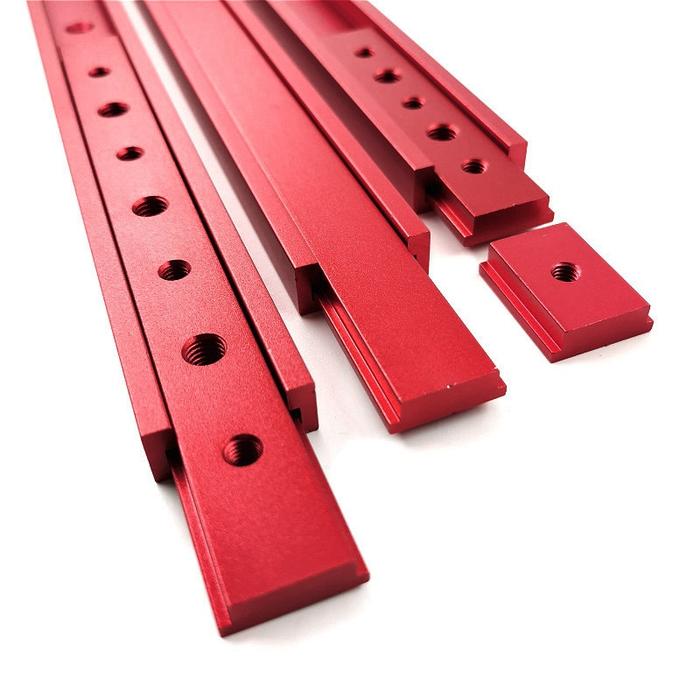 10x T-Nutmuttern M8 Rot - Aluminium T-Schienen Schieber Für Werkbank & Frästisch