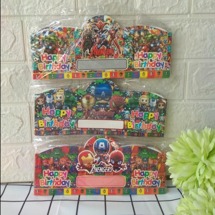Gambar TOPI ULANG TAHUN ANAK MAHKOTA Aksesoris perlengkapan pesta ultah party - AVENGER dari Souvenir Unike undefined Tokopedia