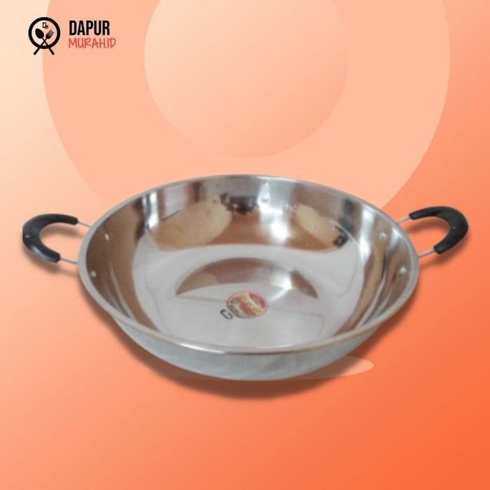 Gambar QT706 Wajan Cekung Stainless Steel Jumbo 36CM dari kelko18 undefined Tokopedia