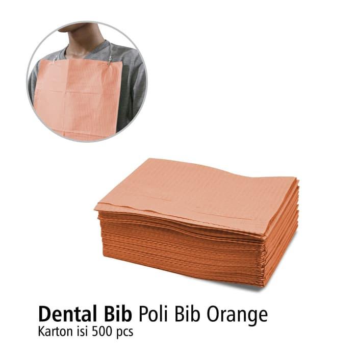 Gambar Polybib / Dental Bib Pak Isi 125pcs Onemed - Orange dari Onemed Semarang Kota Semarang Tokopedia