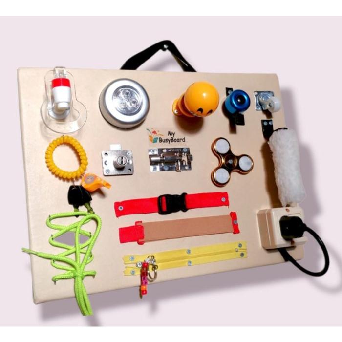 Gambar motorik main Mainan anak sensory Papan Edukasi Busy Busyboard Board Ma dari BrownStar undefined Tokopedia