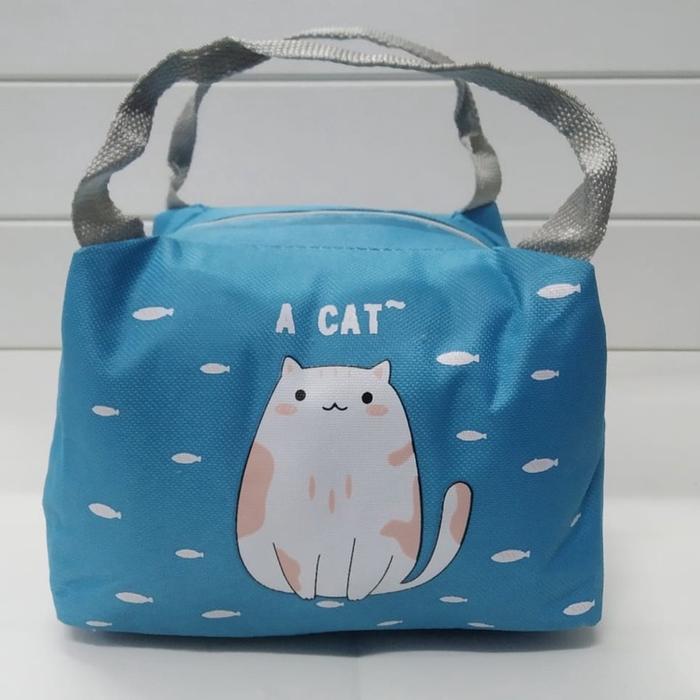 Gambar ACC0064 Tas Bekal Lunch Cooler Bag Box Makanan Aluminium - BIRU dari accbayiid Kota Tangerang Tokopedia