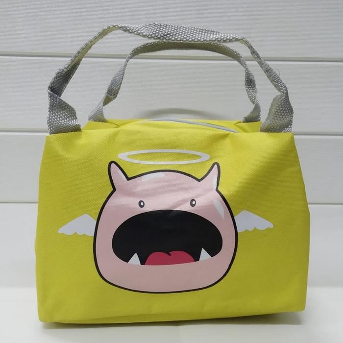Gambar ACC0064 Tas Bekal Lunch Cooler Bag Box Makanan Aluminium - KUNING dari accbayiid Kota Tangerang Tokopedia