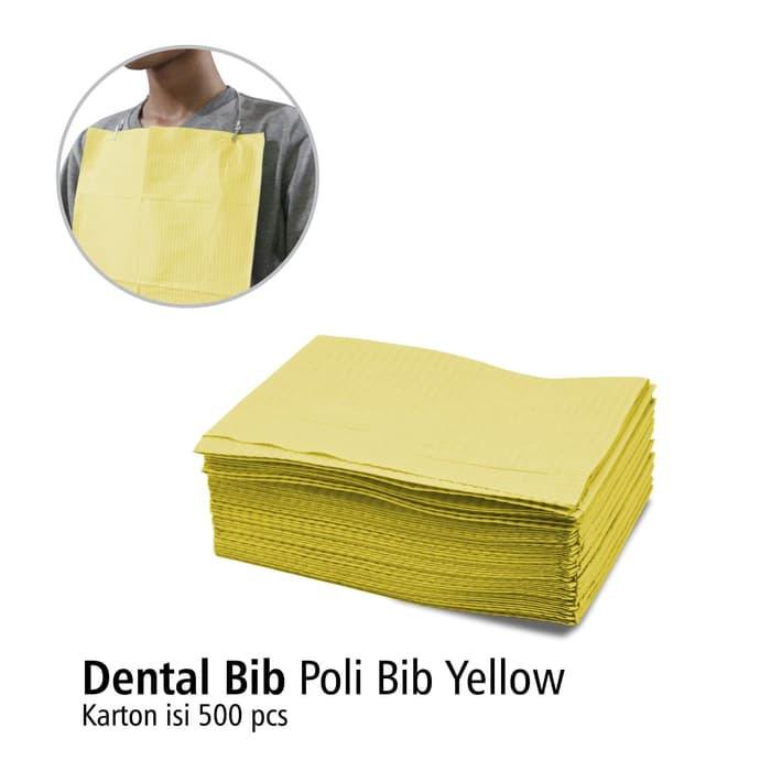 Gambar Polybib / Dental Bib Pak Isi 125pcs Onemed - Kuning dari Onemed Semarang undefined Tokopedia