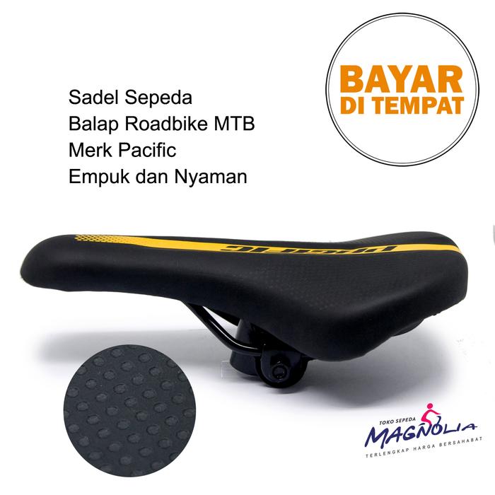 Gambar Jok Sadel Sepeda Balap Roadbike Empuk Merk Pacific - Kuning dari Toko Sepeda Magnolia undefined Tokopedia