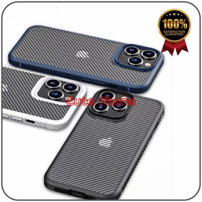 Gambar Casing Soft Case iPhone 13 Pro Max 13 Mini Bumper Rugged Back Carbon - Biru, 13 Pro Max dari Lady Store16 undefined Tokopedia
