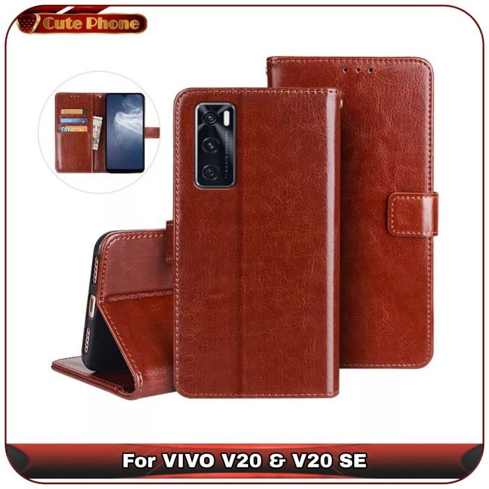 Jual Casing Soft Case VIVO V20 V 20 SE Flip Wallet Leather Dompet