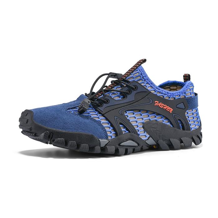 Gambar Sepatu Sandal Pria Hiking Olahraga Tali Waterproof Gunung Antislip 034 - Abu-abu, 40 dari Four Shoes undefined Tokopedia